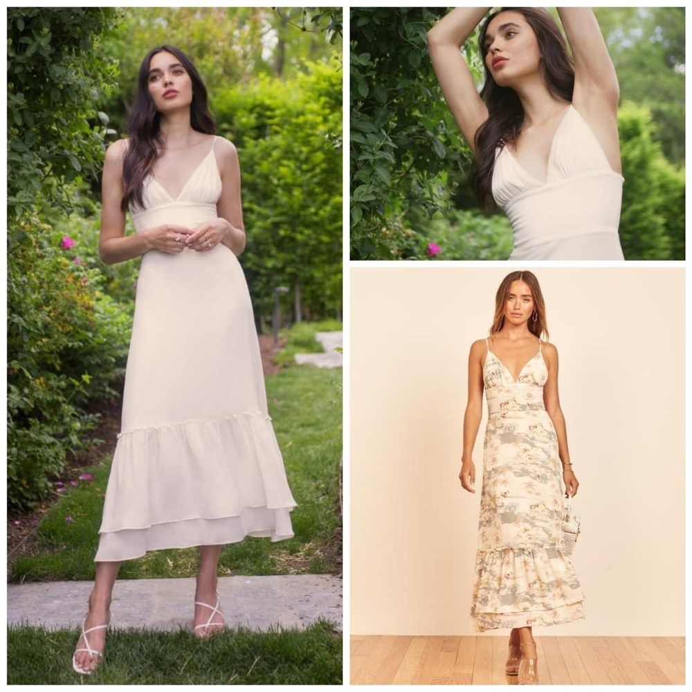 Reformation Chalet Dress in Ivory Sz 4